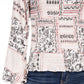 Blusa estampada American Rag Junior com mangas curtas e babados, tamanho X-S