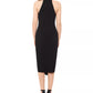Vestido justo com bainha assimétrica Betsy &amp; Adam feminino, preto, tamanho 10