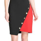Vestido assimétrico com blocos de cores Tommy Hilfiger feminino, preto, tamanho 2