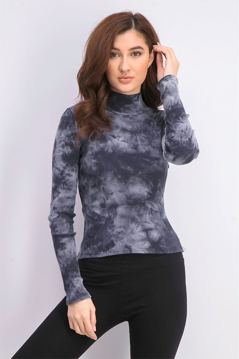 Camiseta Planet Gold Juniors Tie-Dye com gola falsa, preta, tamanho médio