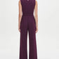 Macacão Tommy Hilfiger Feminino com Cinto e Decote em V Roxo Tamanho 12