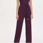 Macacão Tommy Hilfiger Feminino com Cinto e Decote em V Roxo Tamanho 12