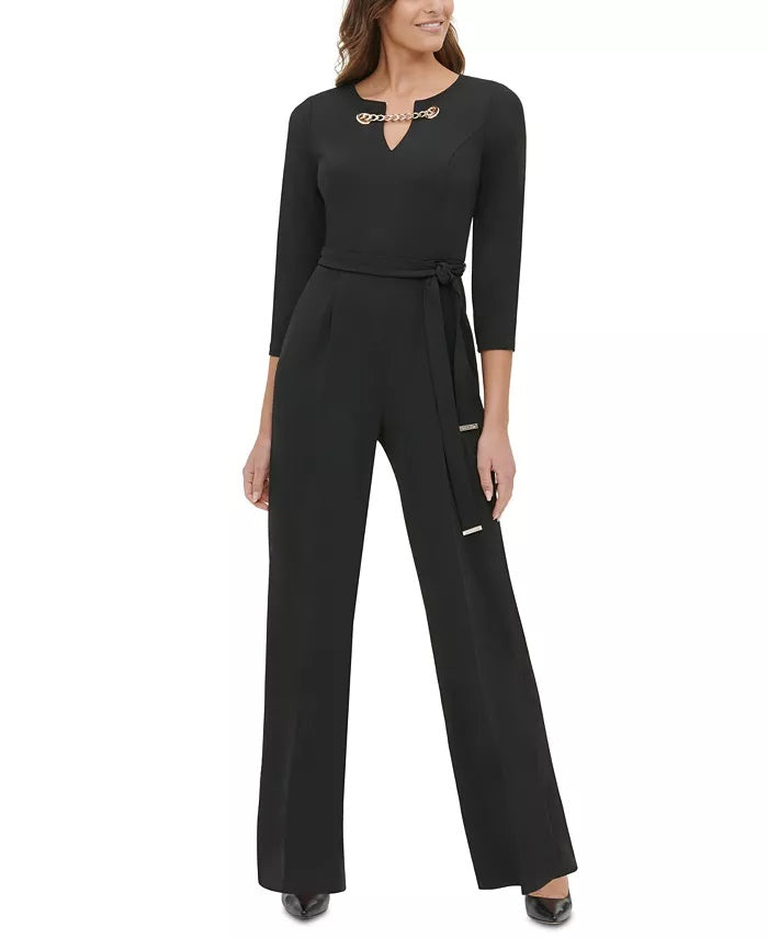 Macacão Tommy Hilfiger Feminino com Gola Alta Preto Tamanho 8