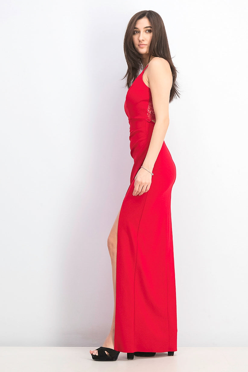 Vestido de renda para jovens Emerald Sundae, vermelho, tamanho pequeno