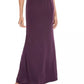 Vestido feminino Adrianna Papell Bluson com decote careca, roxo escuro, tamanho 8