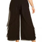 Calça social feminina Adrianna Papell Plus Chiffon, preta, tamanho 22