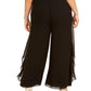 Calça social feminina Adrianna Papell Plus Chiffon, preta, tamanho 22