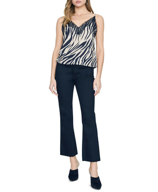 Camisola Sanctuary Feminina Perfect Match com Estampa de Zebra e Detalhe em Renda, Preta, Tamanho X-G