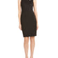 Vestido de coquetel Calvin Klein feminino sem mangas acima do joelho, preto, tamanho 8