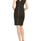 Vestido de coquetel Calvin Klein feminino sem mangas acima do joelho, preto, tamanho 8