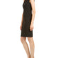 Vestido de coquetel Calvin Klein feminino sem mangas acima do joelho, preto, tamanho 8