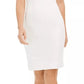 Vestido tubinho capelete com amarração frontal Calvin Klein feminino, branco, tamanho 16