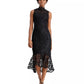 Vestido Calvin Klein Feminino Gola Falsa Bordado Renda Preto Tamanho 8