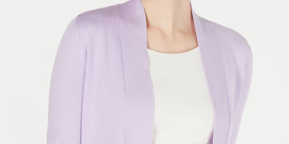 Calvin Klein Cardigan Feminino Azul Tamanho Médio