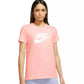 Camiseta Nike Sportswear Feminina de Algodão com Logotipo Rosa Tamanho 1X