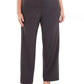 Calça social Calvin Klein Highline reta feminina, cinza escuro, tamanho 20W