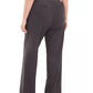 Calça social Calvin Klein Highline reta feminina, cinza escuro, tamanho 20W