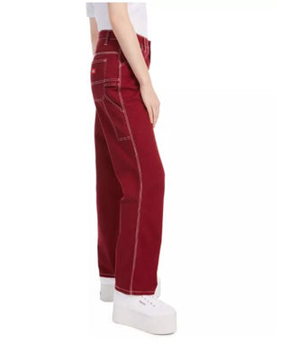 Calça Dickies Feminina Pocket Chain Carpenter Vermelha Tamanho 1