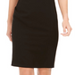 Vestido justo com acabamento em pérolas imitação Calvin Klein feminino, preto, tamanho 2