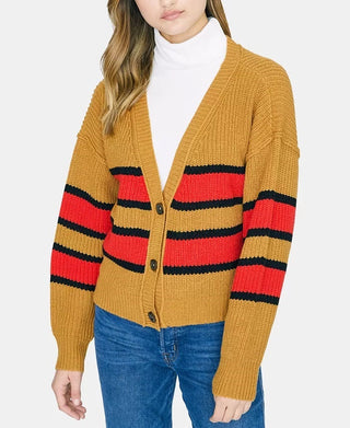Cardigan feminino Sanctuary Fall For It Shaker Stitch tamanho vermelho tamanho médio