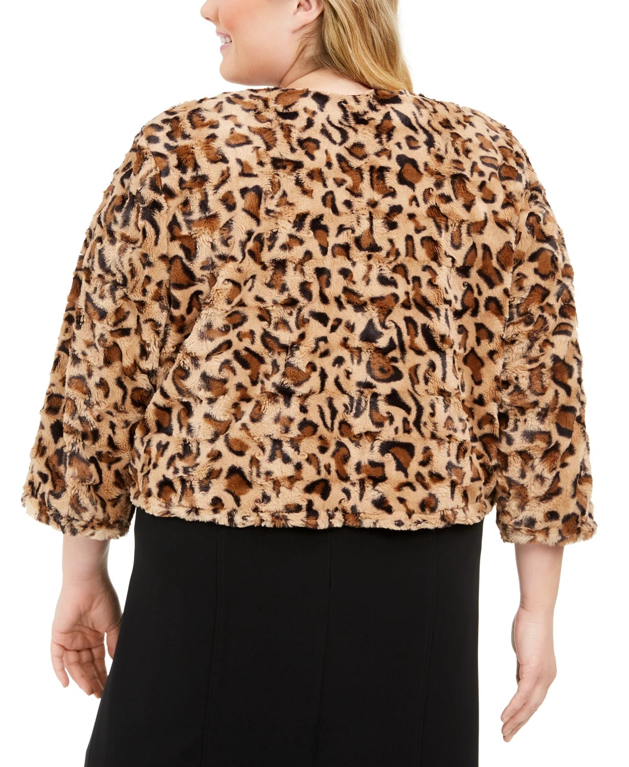 Calvin Klein Plus Size Feminino Estampado Pele Sintética Xadrez Amarelo Tamanho 1X