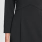 Vestido tubinho DKNY feminino, manga longa, cintura império, preto, tamanho 14