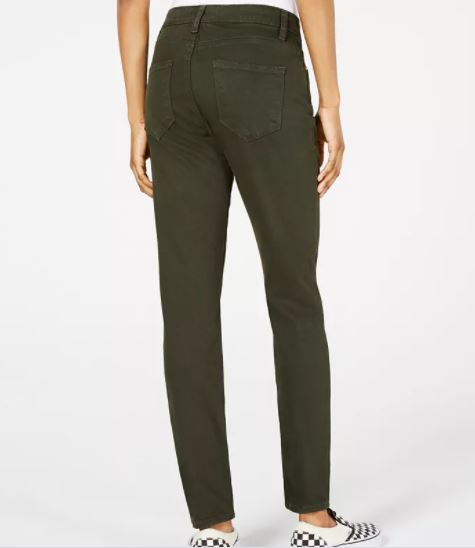 Calça jeans skinny feminina STS Blue Ellie de cintura alta, verde médio, tamanho 24