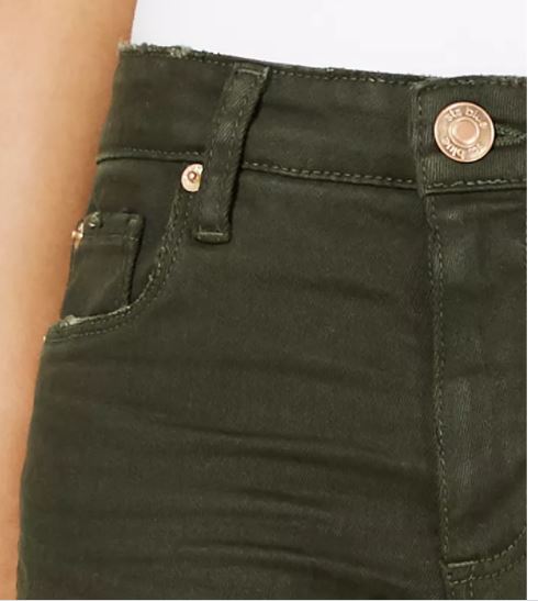 Calça jeans skinny feminina STS Blue Ellie de cintura alta, verde médio, tamanho 24
