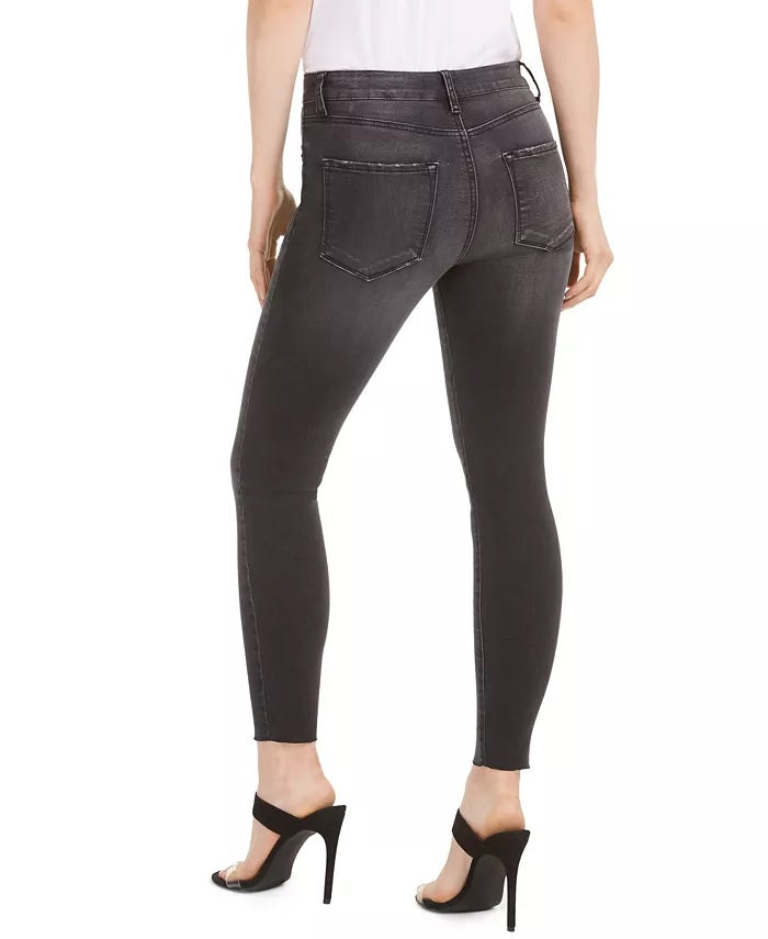 Calça jeans skinny feminina Sts Blue Ellie Raw Hem, preta, tamanho 30