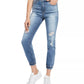 Calça jeans rasgada Dollhouse Junior's azul médio tamanho 7