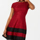 Vestido Teeze Me Junior de renda, ajuste e flare, vermelho, tamanho 3