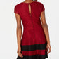 Vestido Teeze Me Junior de renda, ajuste e flare, vermelho, tamanho 3