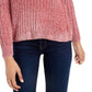 Suéter Hippie Rose Juniors Chenille Gola Alta Rosa Brilhante Tamanho X-S