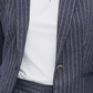 Blazer Tommy Hilfiger Feminino com Listras e Lapela Pica, Azul Marinho, Tamanho 8
