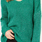 Suéter Hippie Rose Juniors Chenille com gola alta verde tamanho médio