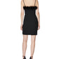 Vestido justo com acabamento em penas sintéticas Segal, da Laundry By Shelli, feminino, preto, tamanho 10