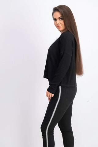 Cardigan grande de malha waffle Hippie Rose Juniors, preto, tamanho pequeno