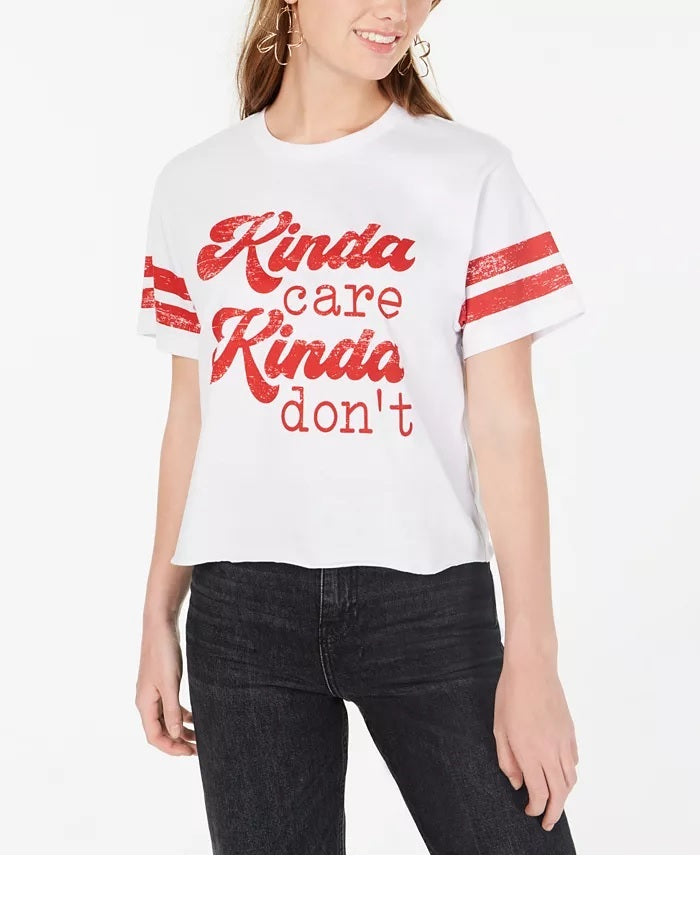 Camiseta Kinda Care Rebellious One Juniors, tamanho X-G, branca