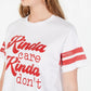 Camiseta Kinda Care Rebellious One Juniors, tamanho X-G, branca