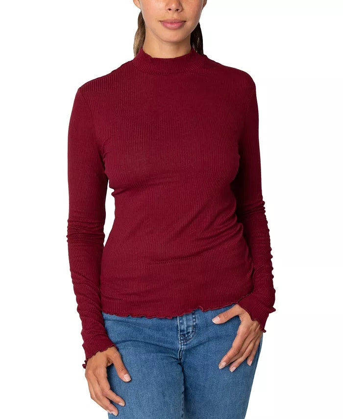Blusa de gola alta Rebellious One Juniors Vermelho Brilhante Tamanho X-G