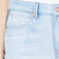 Calça jeans skinny contrastante com padrão espinha de peixe rasgada Rewash Junior, tamanho 0, azul