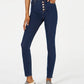Calça jeans skinny Rewash Junior's de cintura alta com botões, azul, tamanho 3