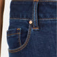 Calça jeans skinny Rewash Junior's de cintura alta com botões, azul, tamanho 3