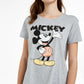 Camiseta estampada do Mickey Mouse da Disney Juniors, tamanho médio, cinza, grande