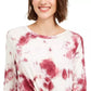 Top Tie Dye Twist-Front da Hooked Up By Iot Juniors Vermelho Escuro Tamanho Extra Pequeno