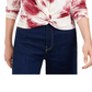 Top Tie Dye Twist-Front da Hooked Up By Iot Juniors Vermelho Escuro Tamanho Extra Pequeno