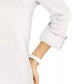 Tommy Hilfiger Blusa Feminina Waffle-Knit Popover Branca Tamanho P