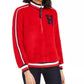 Tommy Hilfiger Moletom Sherpa Listrado Feminino Tamanho Médio Vermelho Pequeno