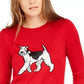 Suéter feminino Tommy Hilfiger Holiday Terrier, tamanho médio, vermelho, extra pequeno
