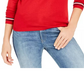 Suéter feminino Tommy Hilfiger Holiday Terrier, tamanho médio, vermelho, extra pequeno